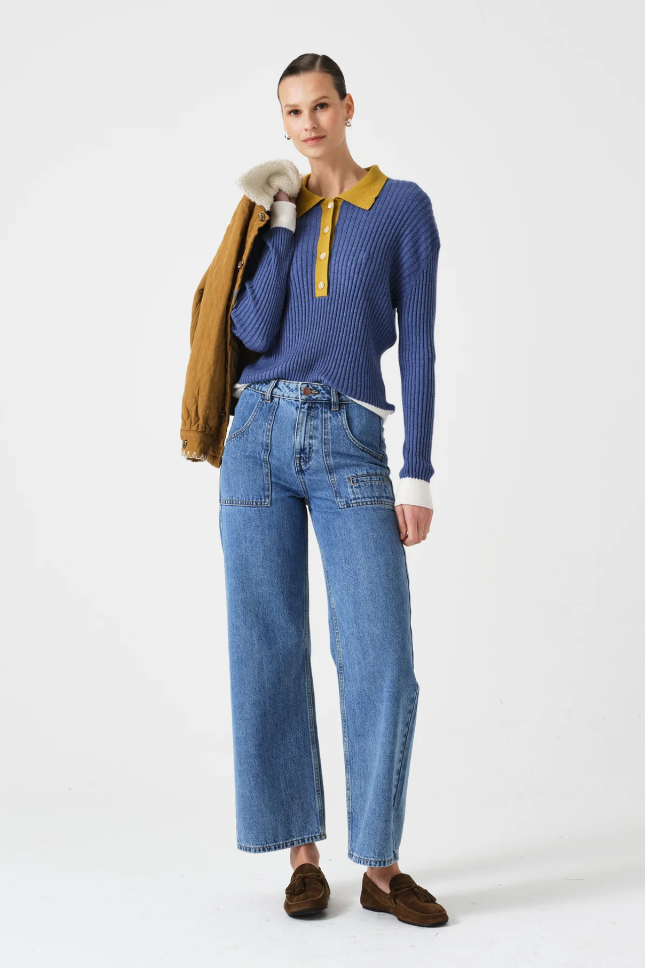 Seventy + Mochi Eden Cropped Jean In Newport