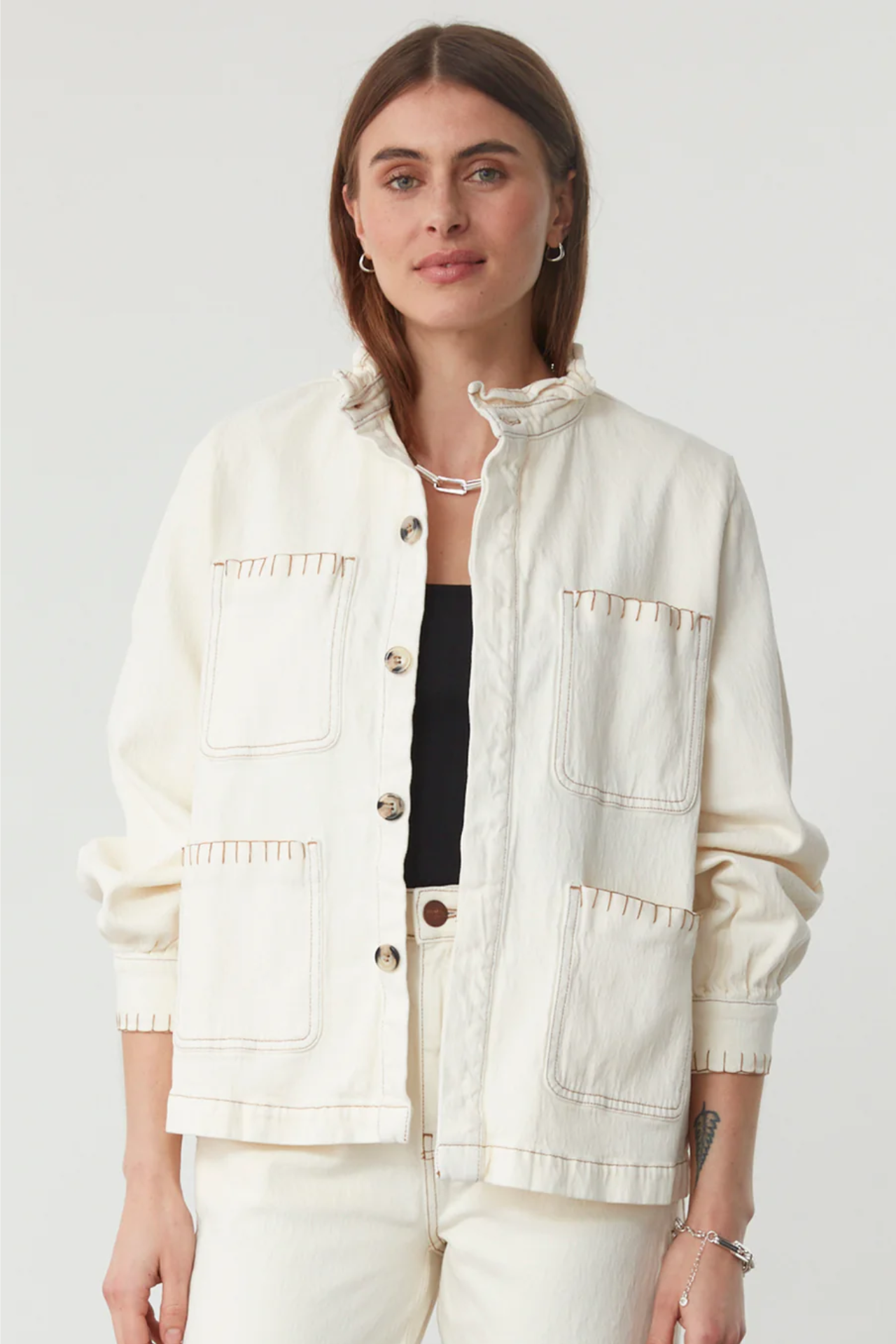 Seventy + Mochi Pablo Jacket In Ecru