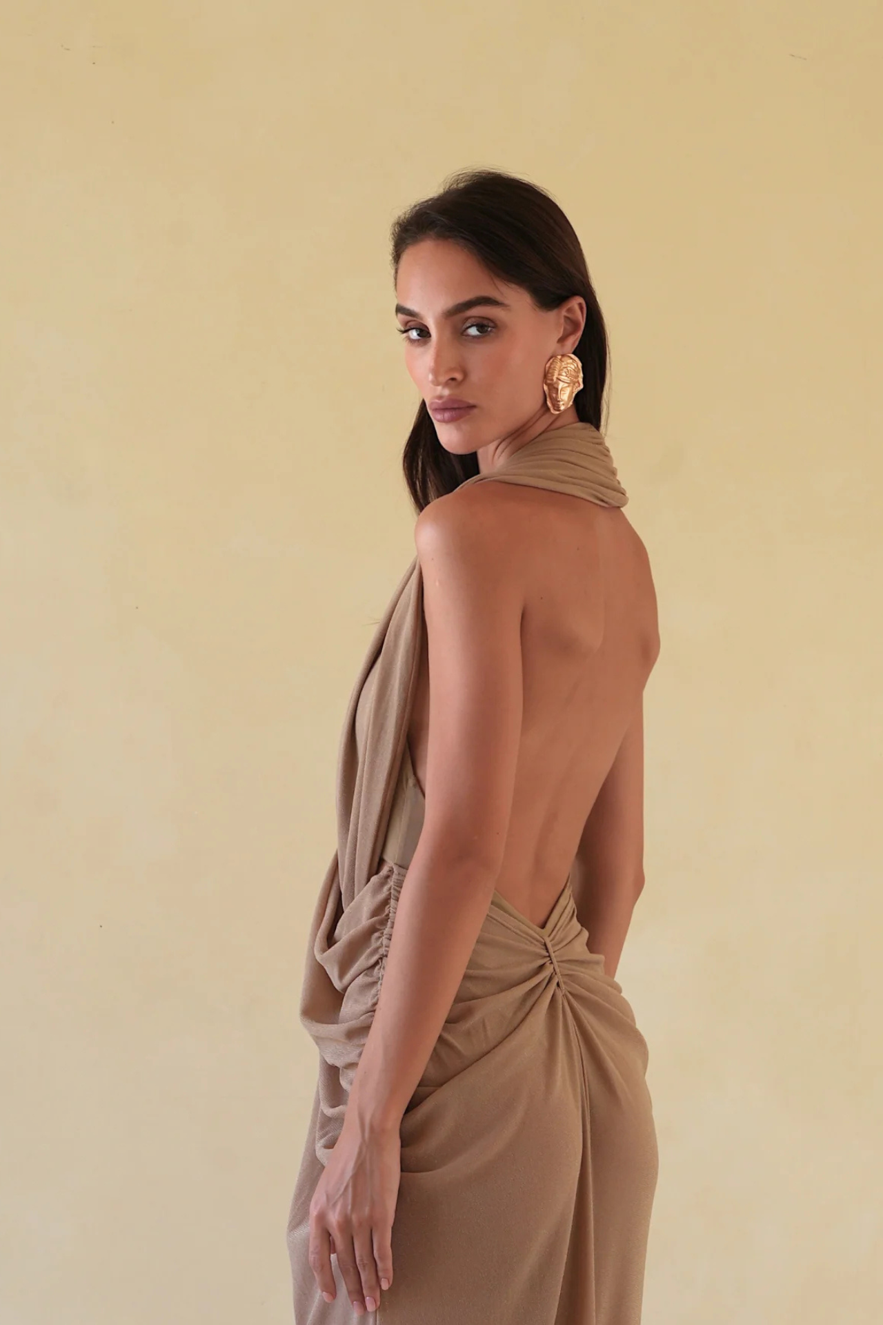 Johansen Nala Gown In Shimmer Camel