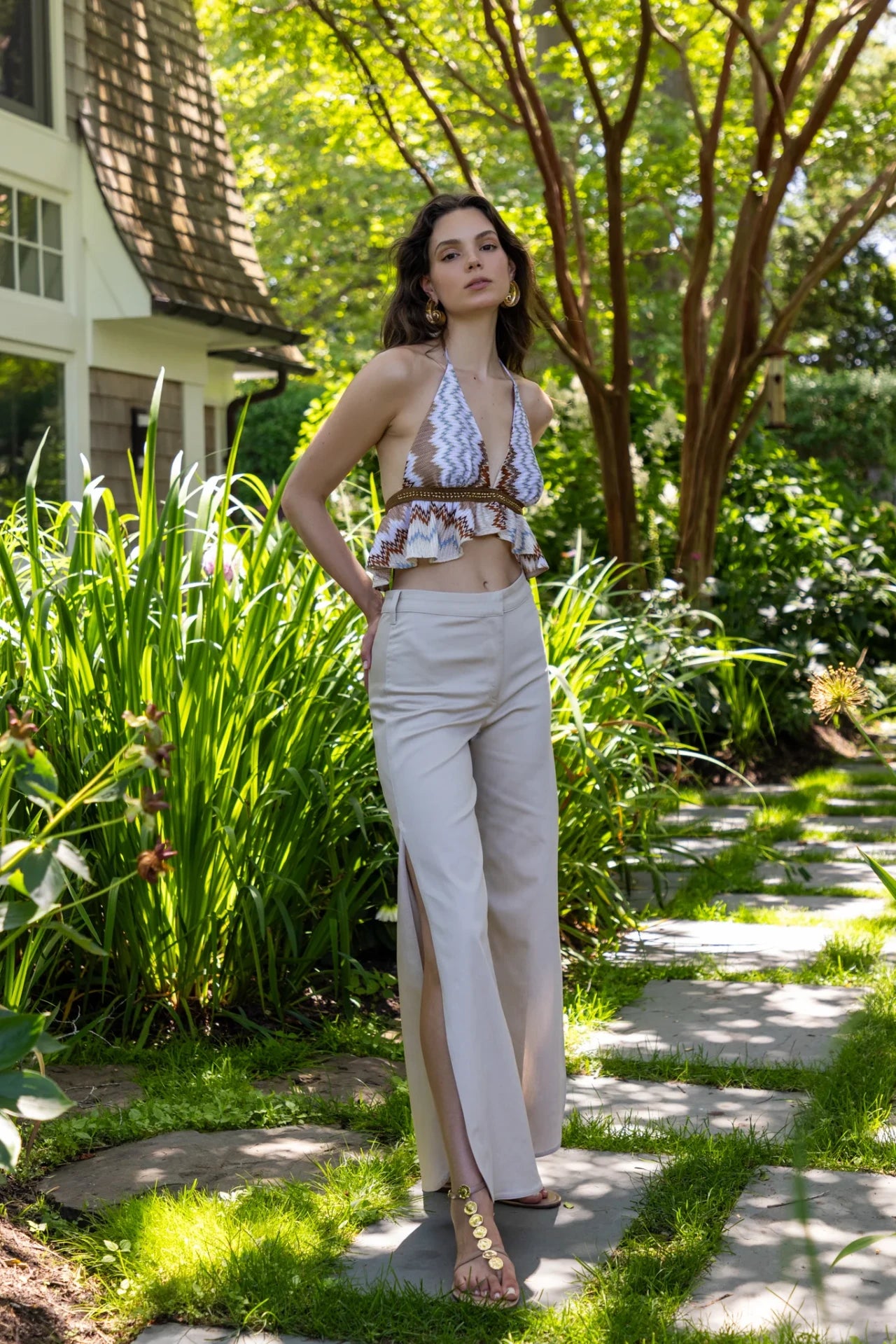 Vina V-Neck Crop Top