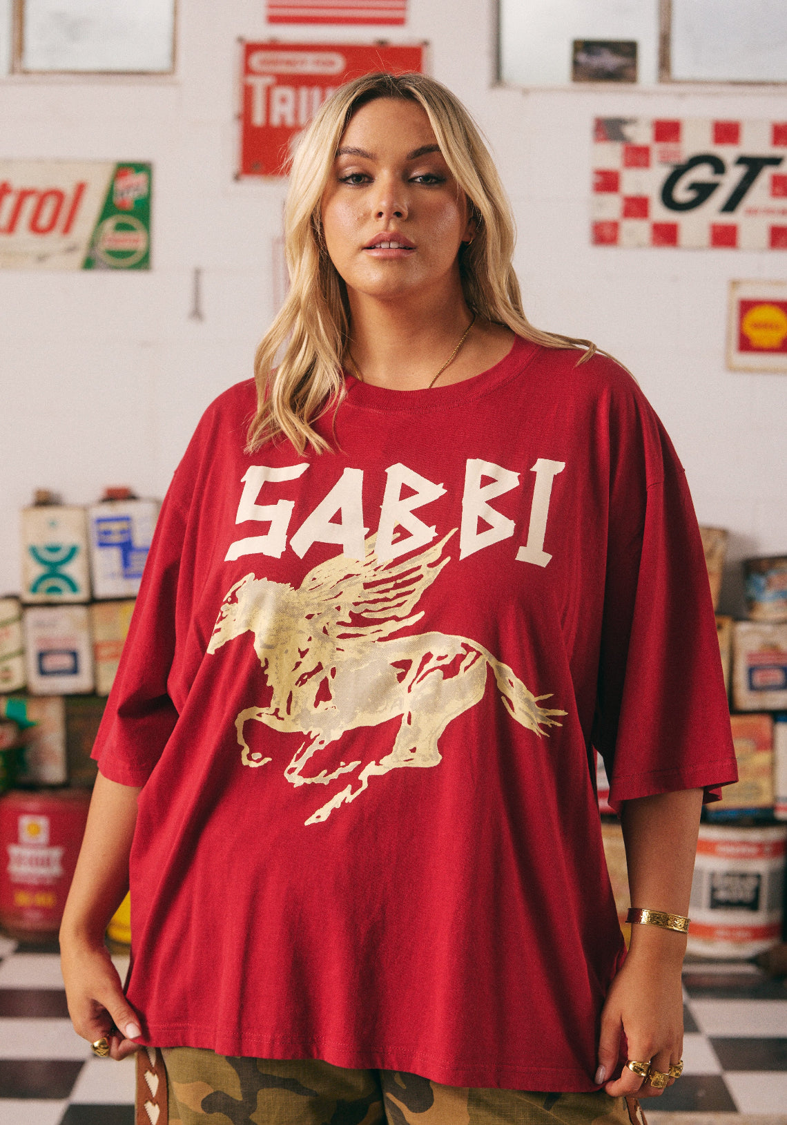 Rhinestone Tee Crimson