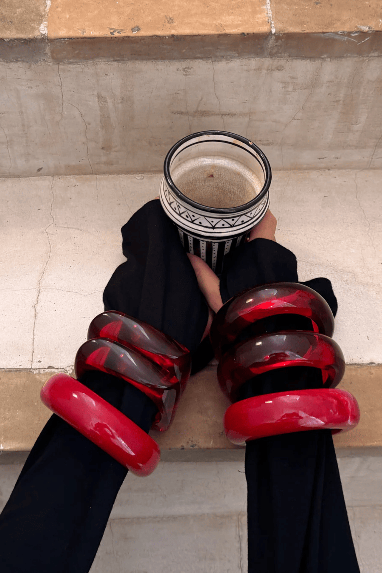 Formentera Red Bangle Set