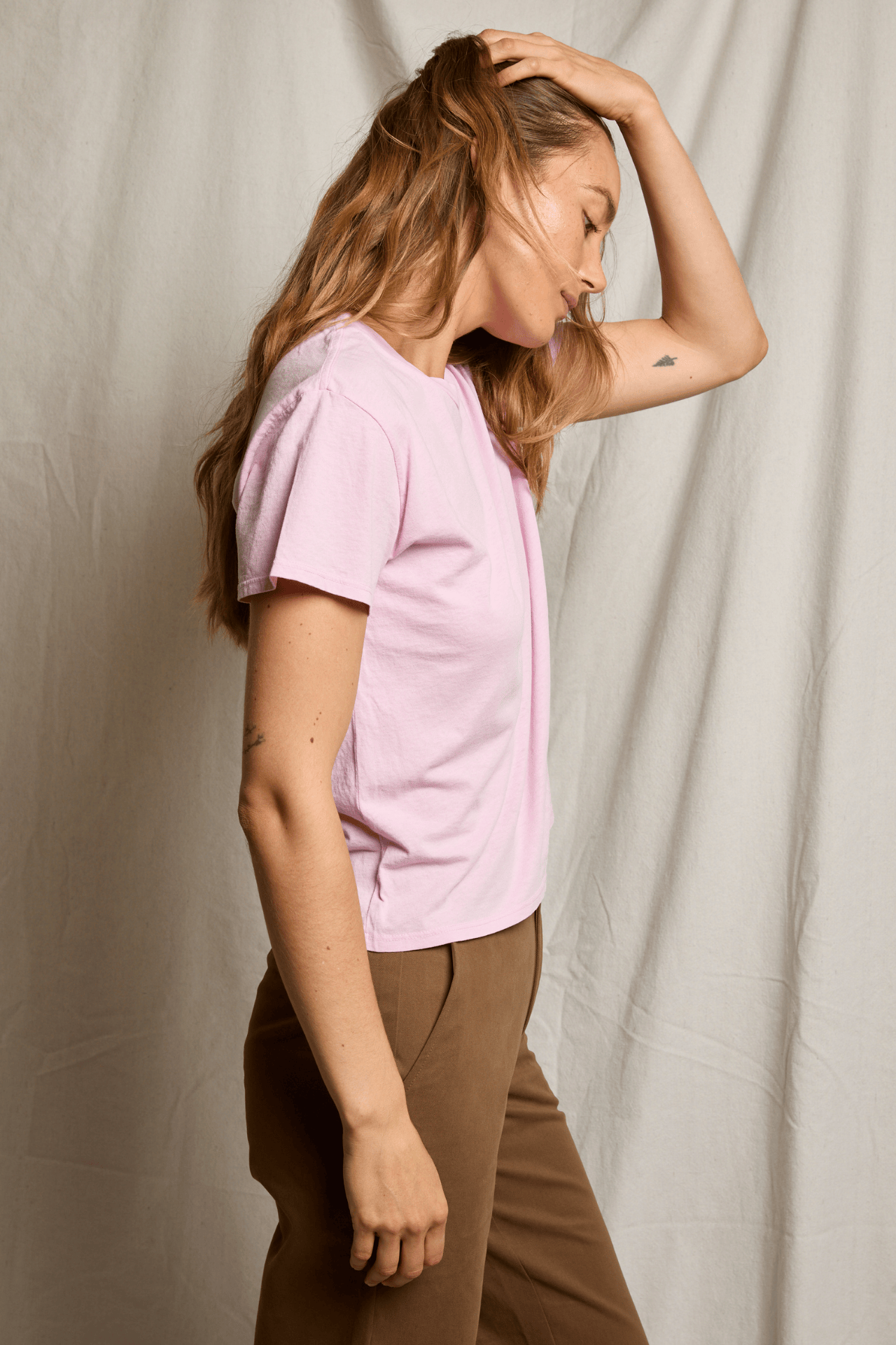 Perfectwhitetee Harley Boxy Crew Tee Sugar Pink