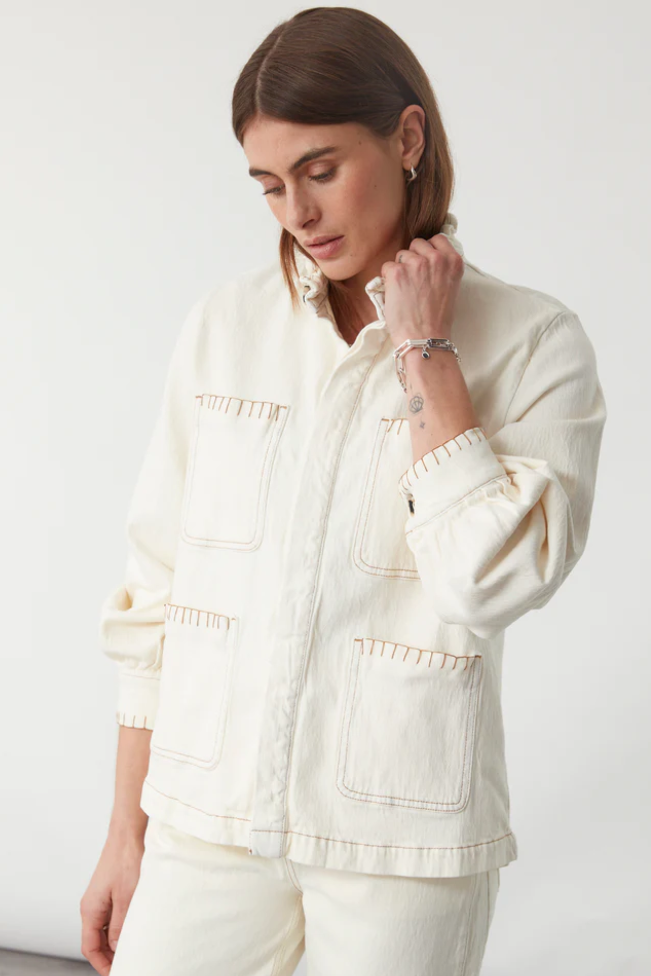 Seventy + Mochi Pablo Jacket In Ecru