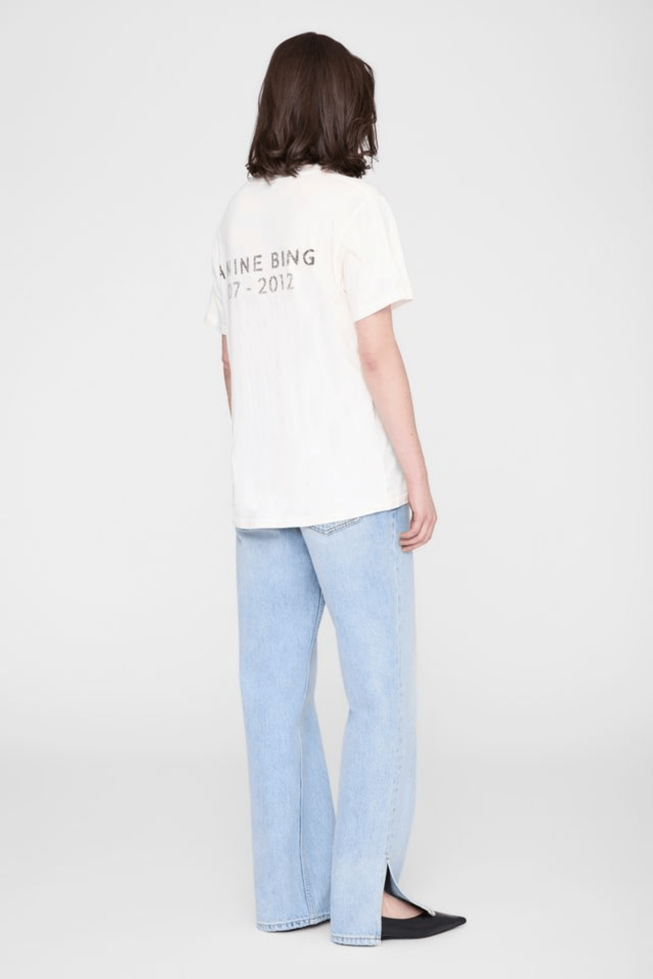 Anine Bing Wagner Tee Soft Stencil Cream