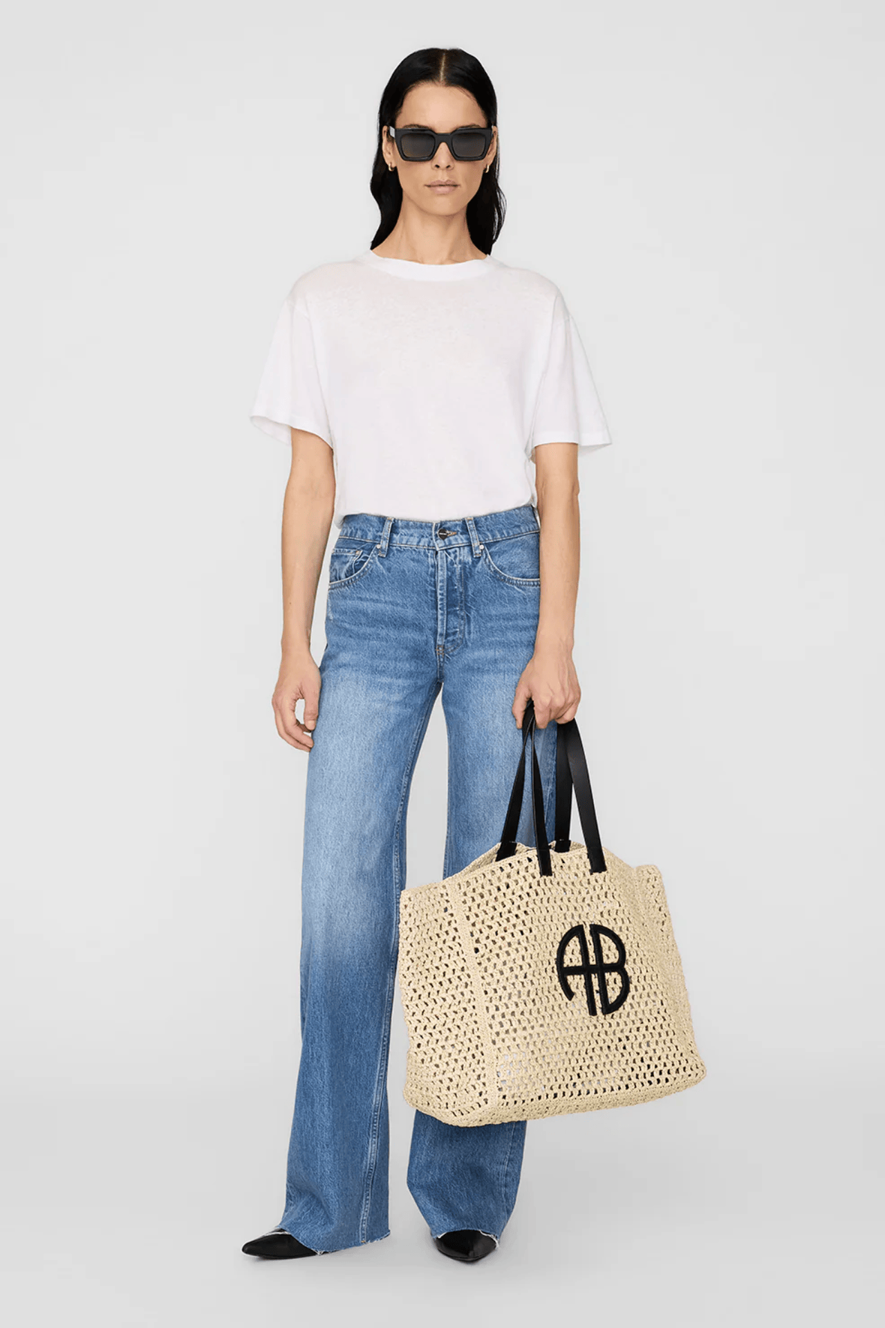 Anine Bing Large Rio Tote Natural