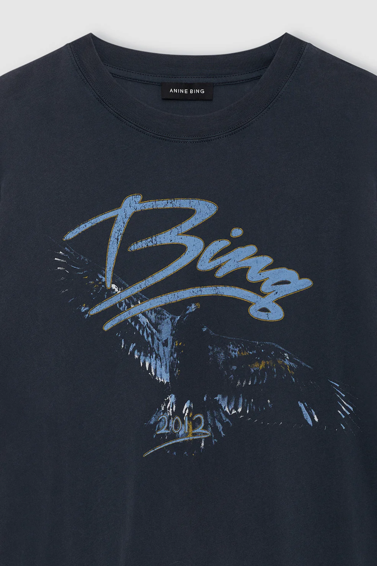 Anine Bing Kent Eagle Tee Washed Black