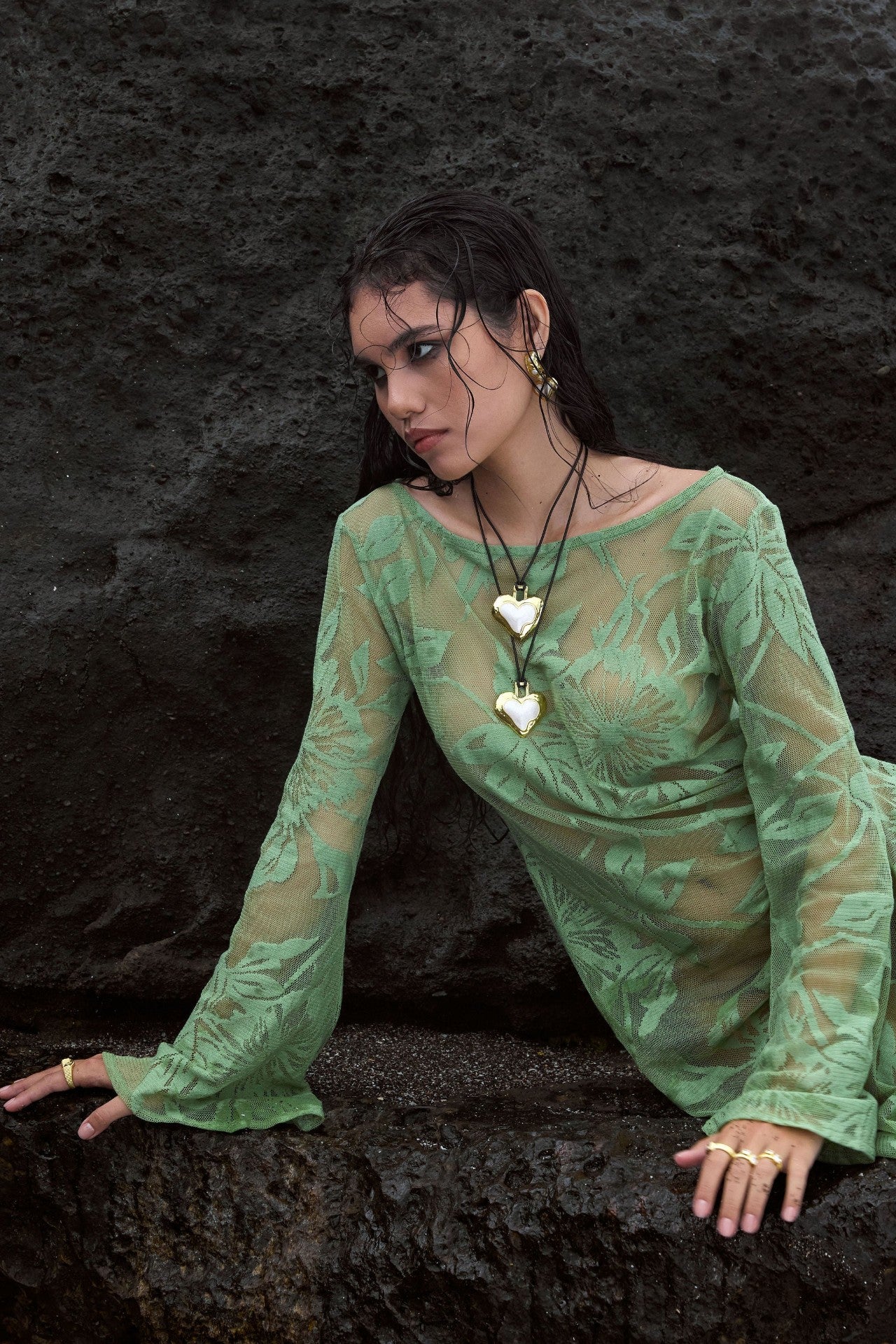 Olympia Necklace Gold Pearl