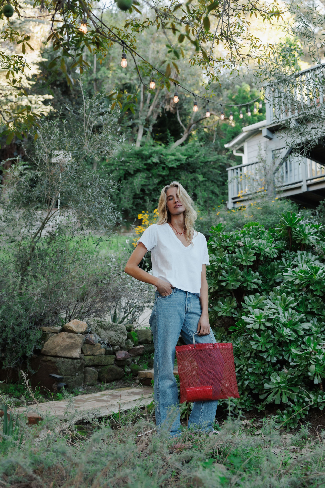 Perfectwhitetee Beckett Crispy Cotton V Neck Tee White