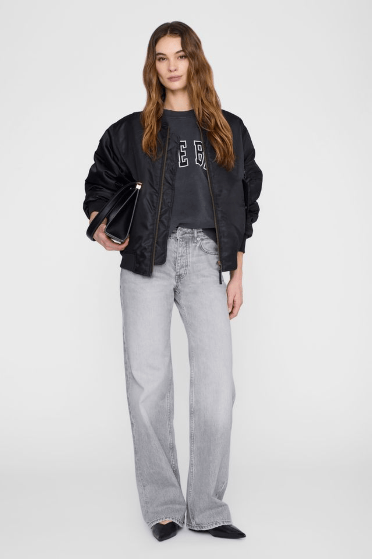 Anine Bing Miles Sweatshirt Classic Washed Black