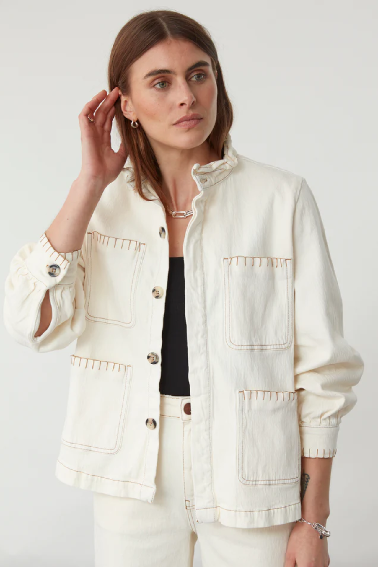 Seventy + Mochi Pablo Jacket In Ecru