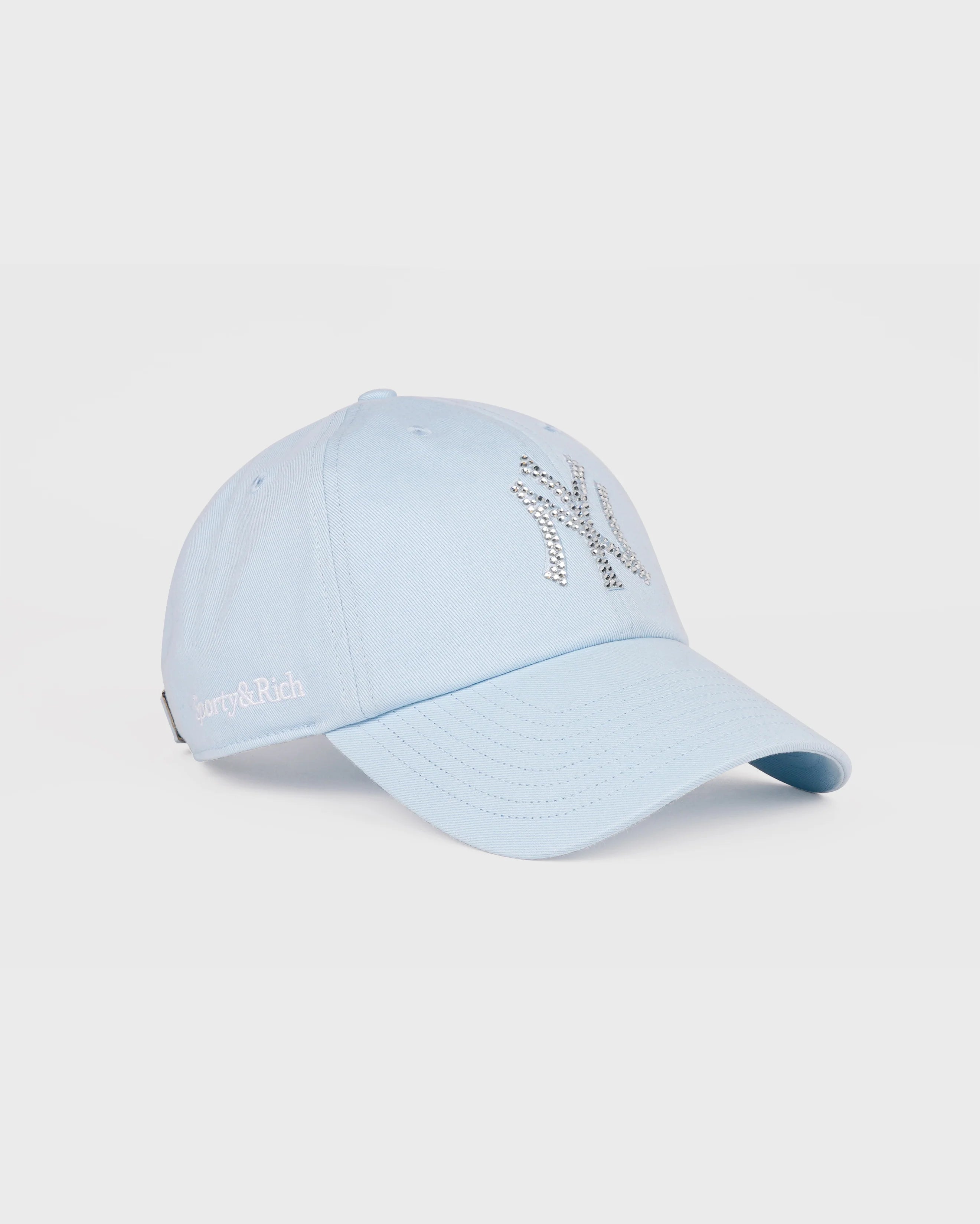 Sporty & Rich Yankees Krystal Hat Ciel/White