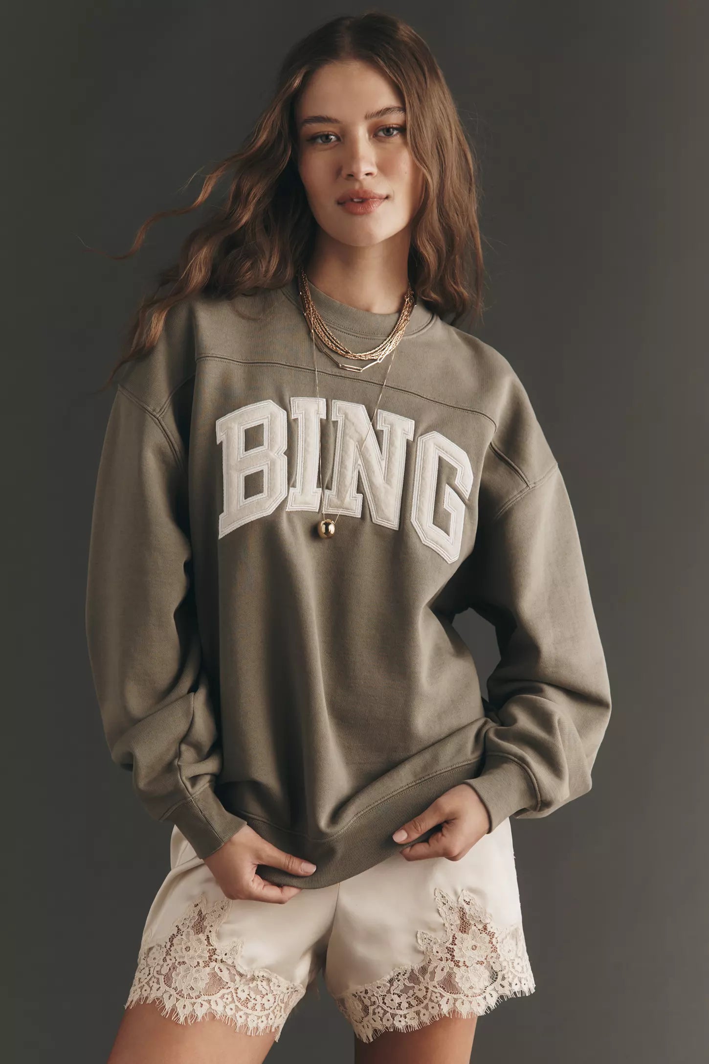 Trenton Sweatshirt Bing Washed Olive