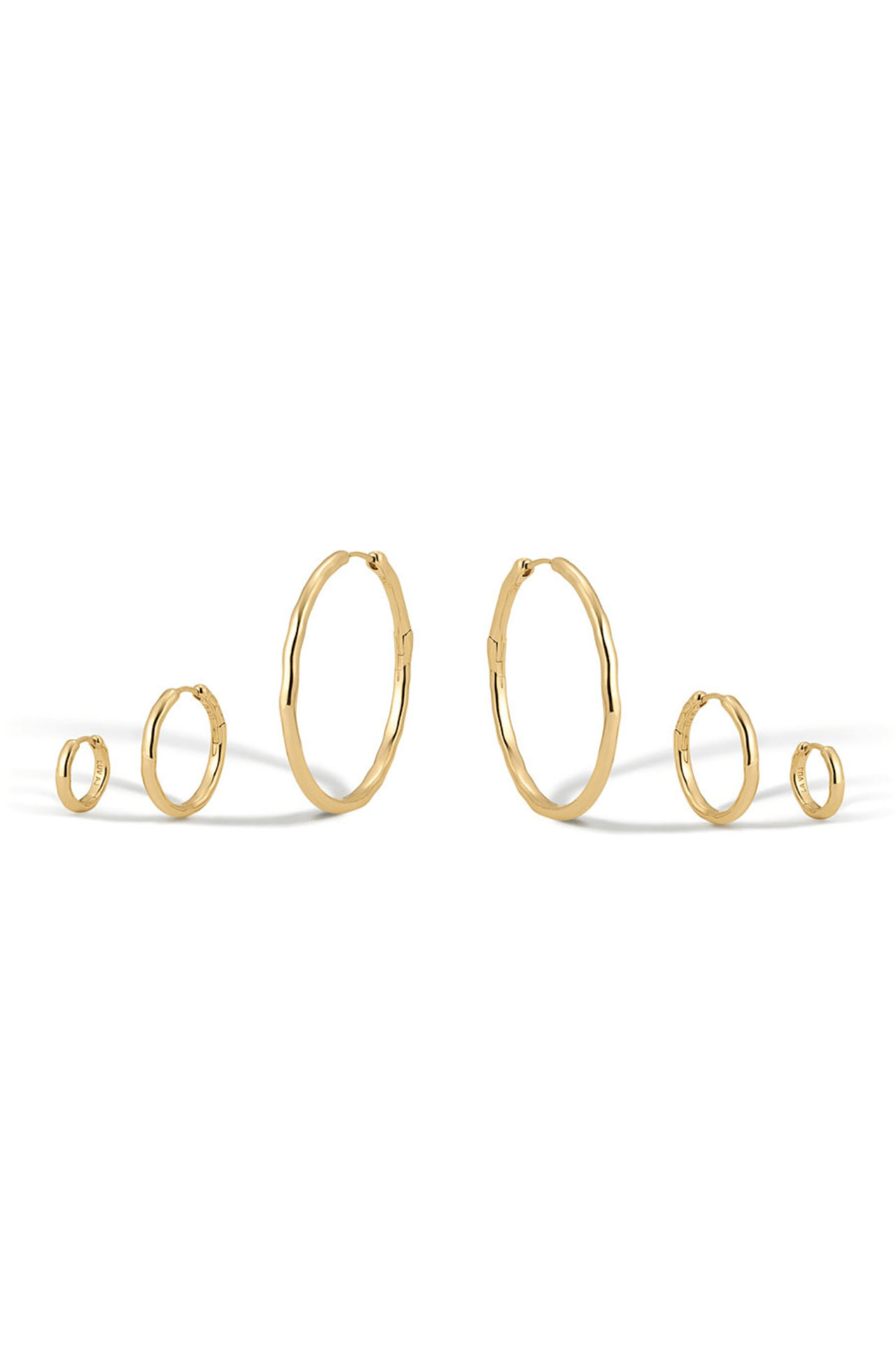 Granada Hammered Gold Hoops