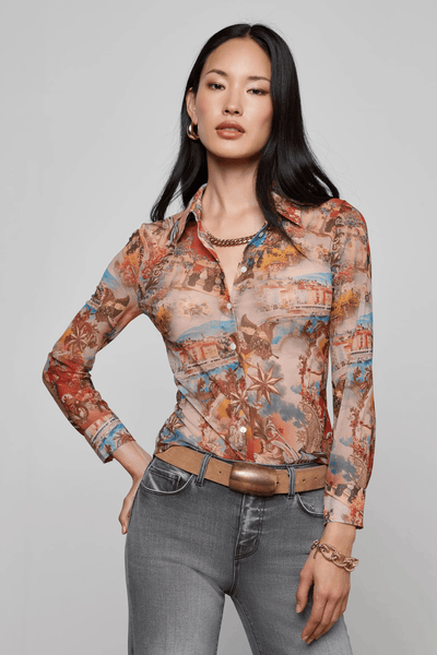 Indiana Fitted Shirt Multi Collage