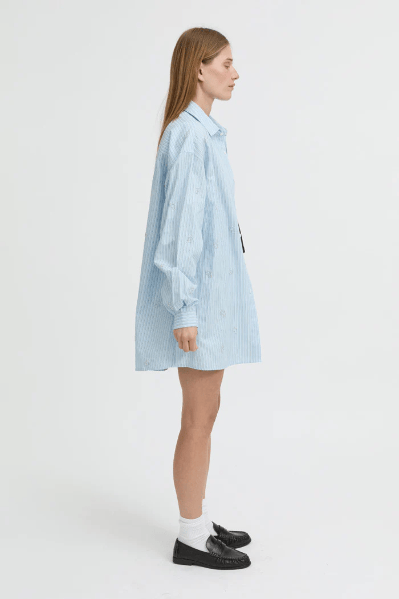 Embellished Nyra Shirt Blue