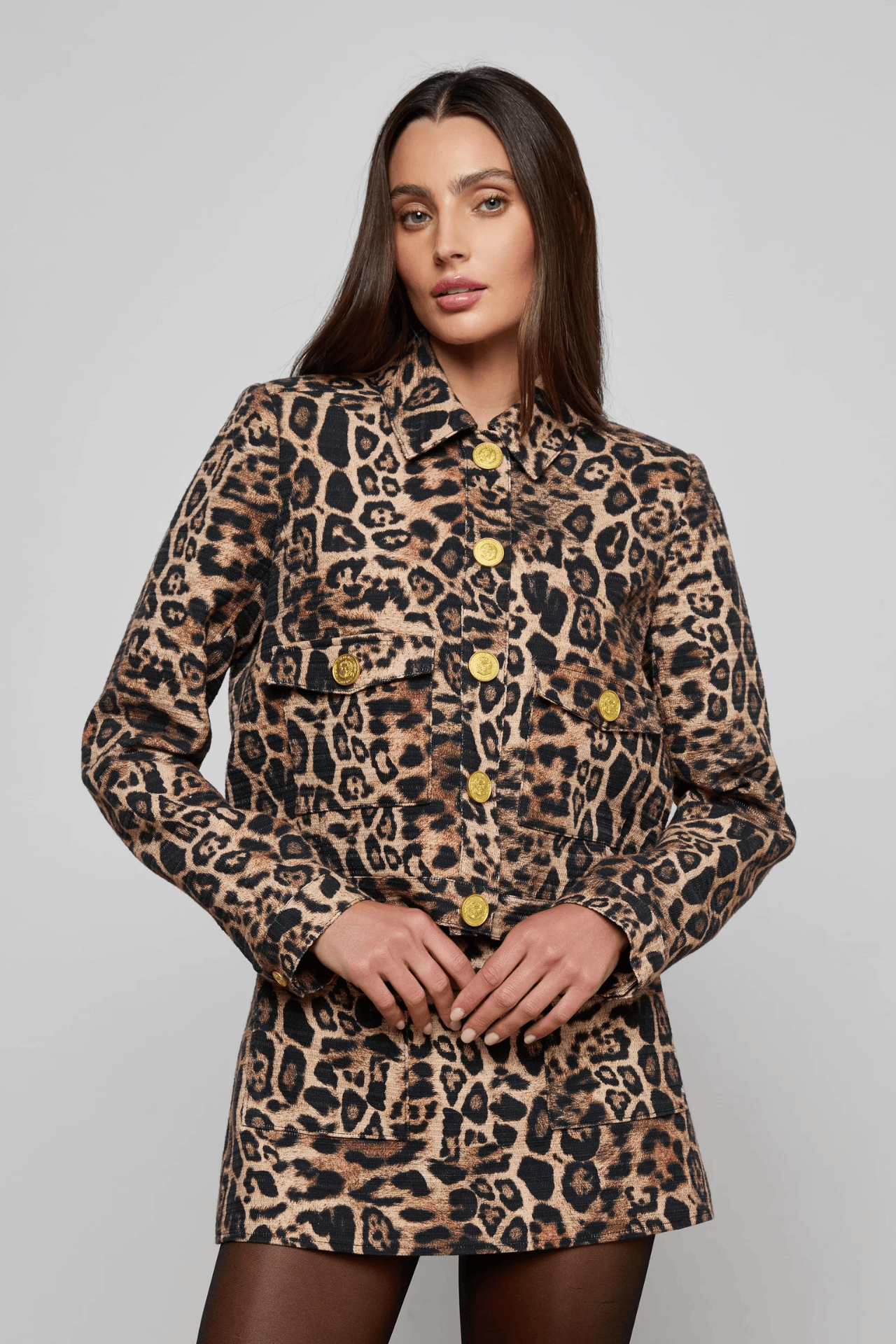 Nyx Crop Jacket Leopard
