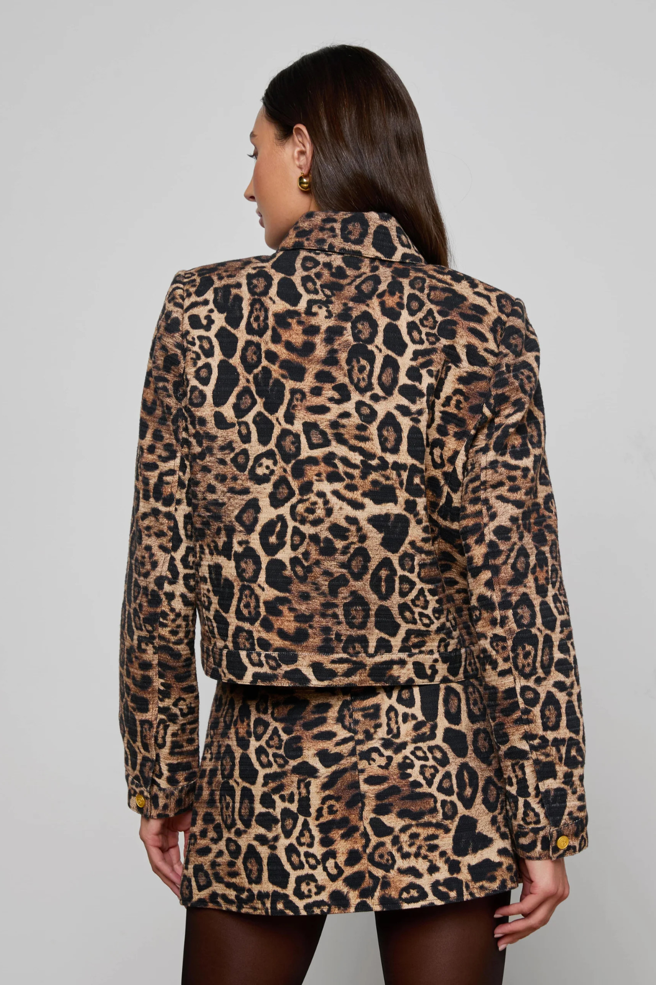 Nyx Crop Jacket Leopard