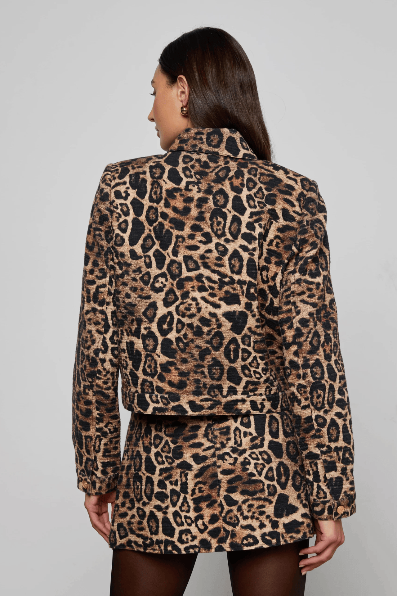 Nyx Crop Jacket Leopard