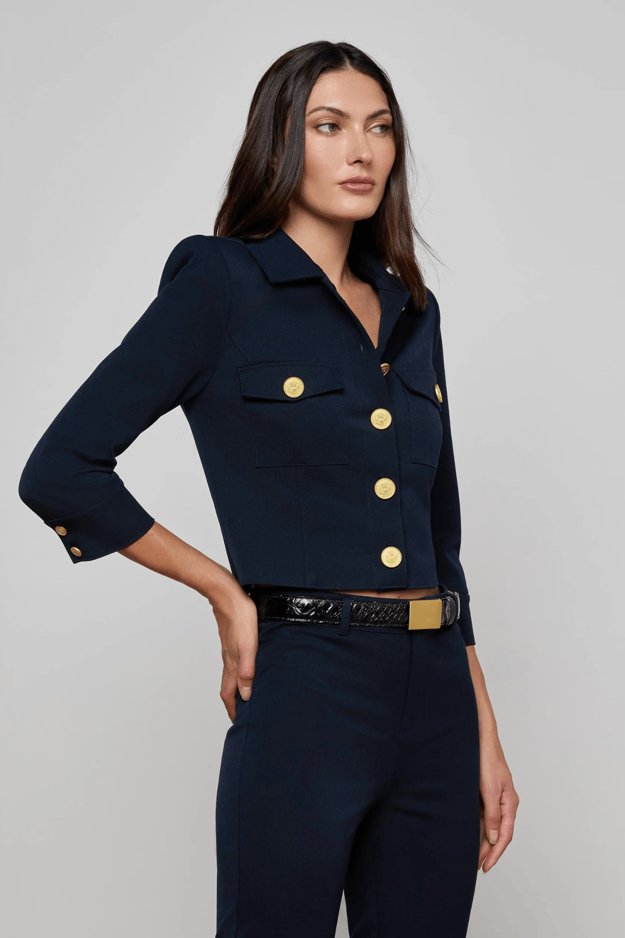 Kumi Cropped Jacket Midnight