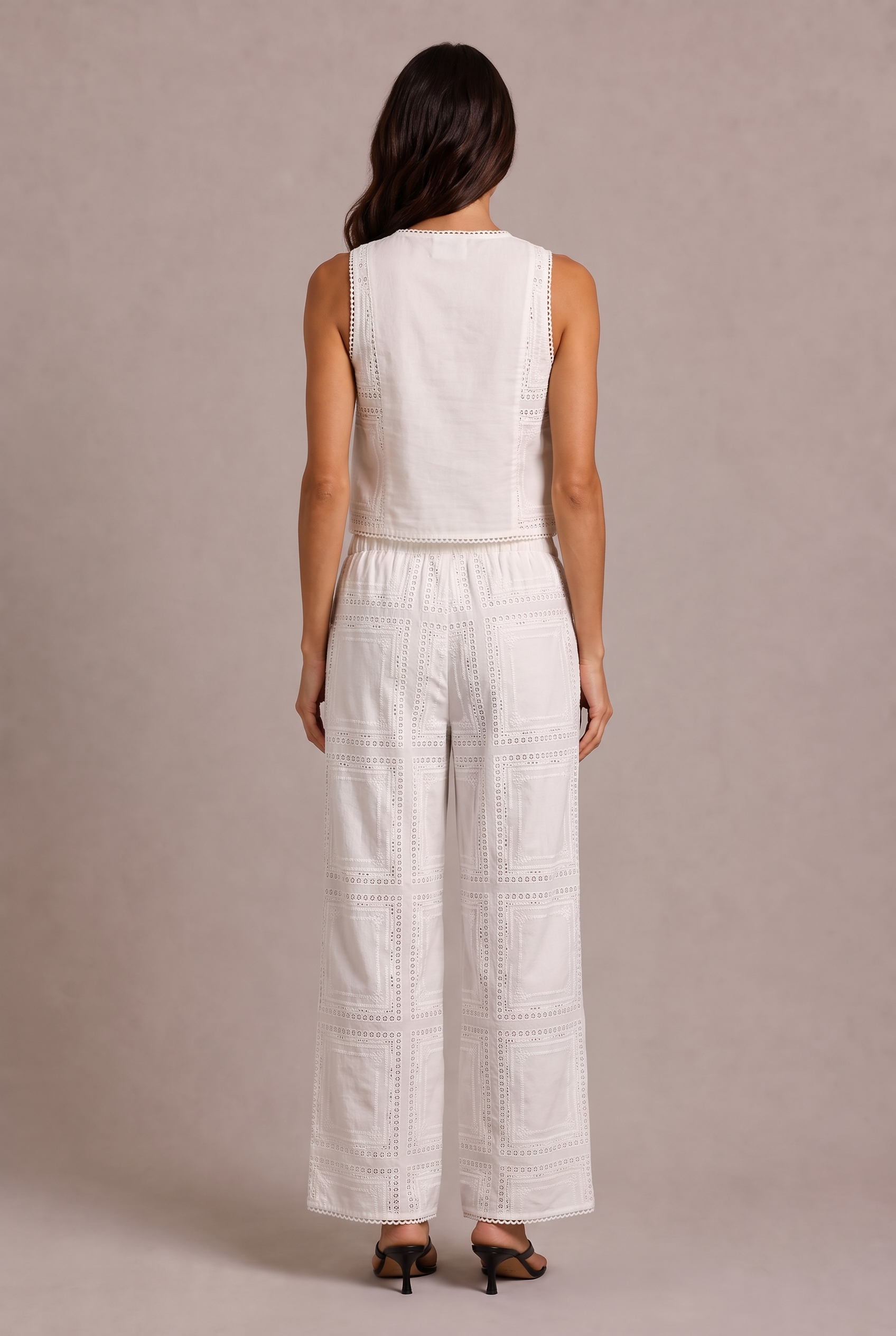 Chosen By Tuchuzy Embroidery Pant White