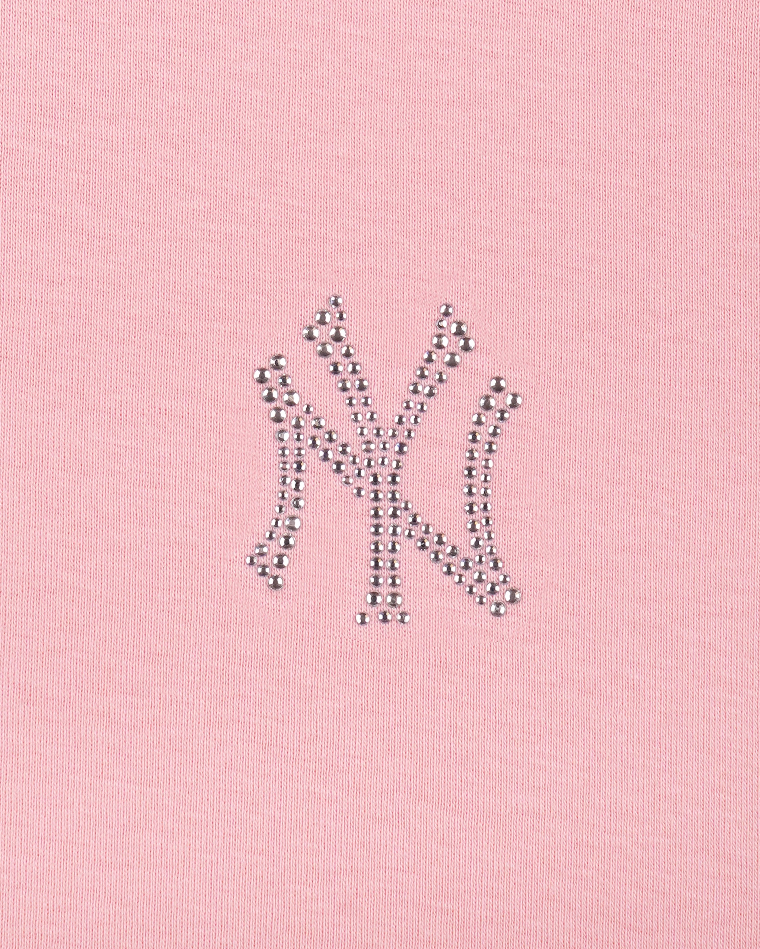 Sporty & Rich Yankees Krystal Crewneck Candy/White