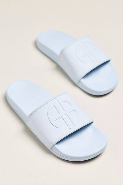 Anine Bing Isla Slides Pale Blue