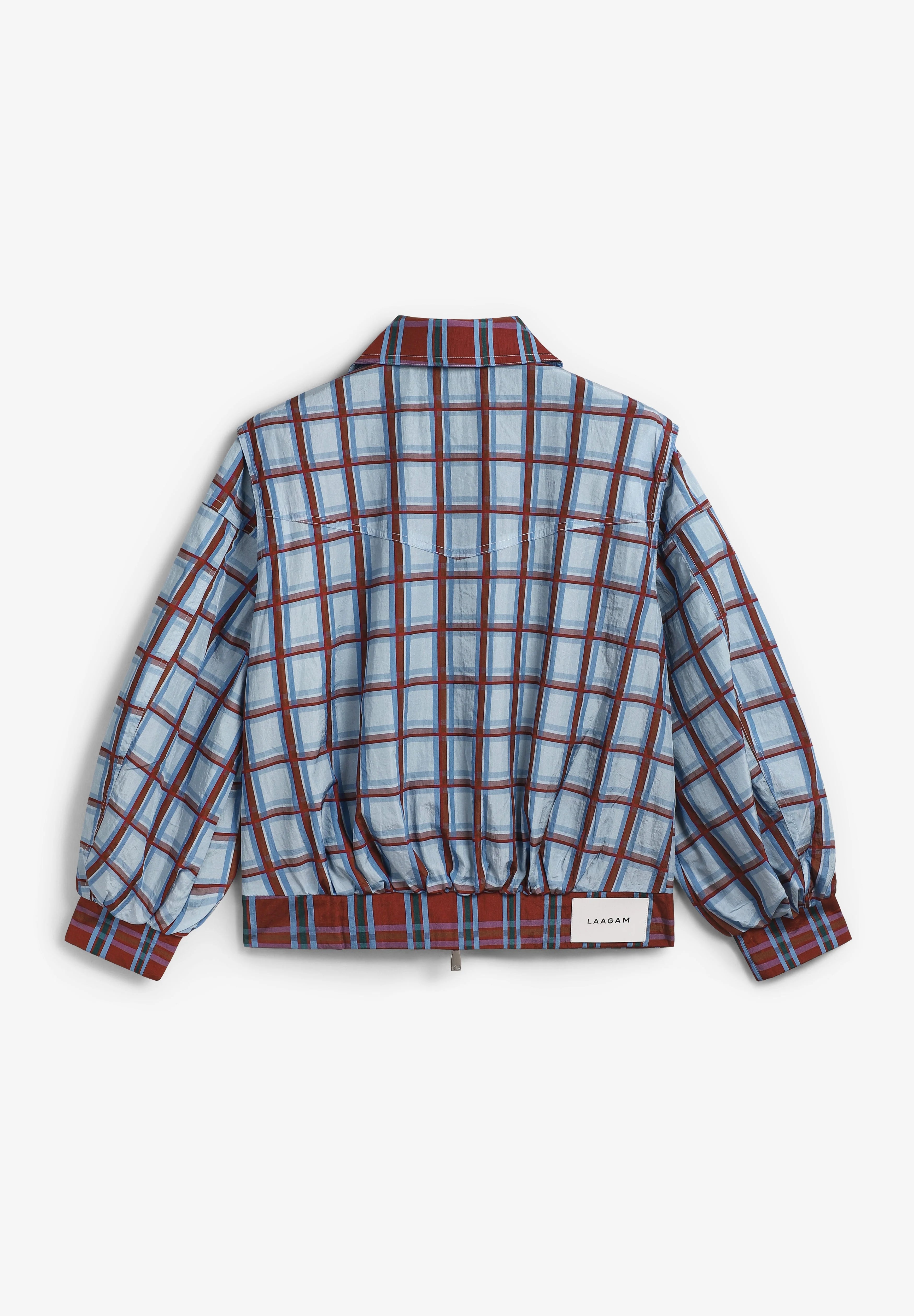 LAAGAM Watson Blue Squared Bomber Jacket