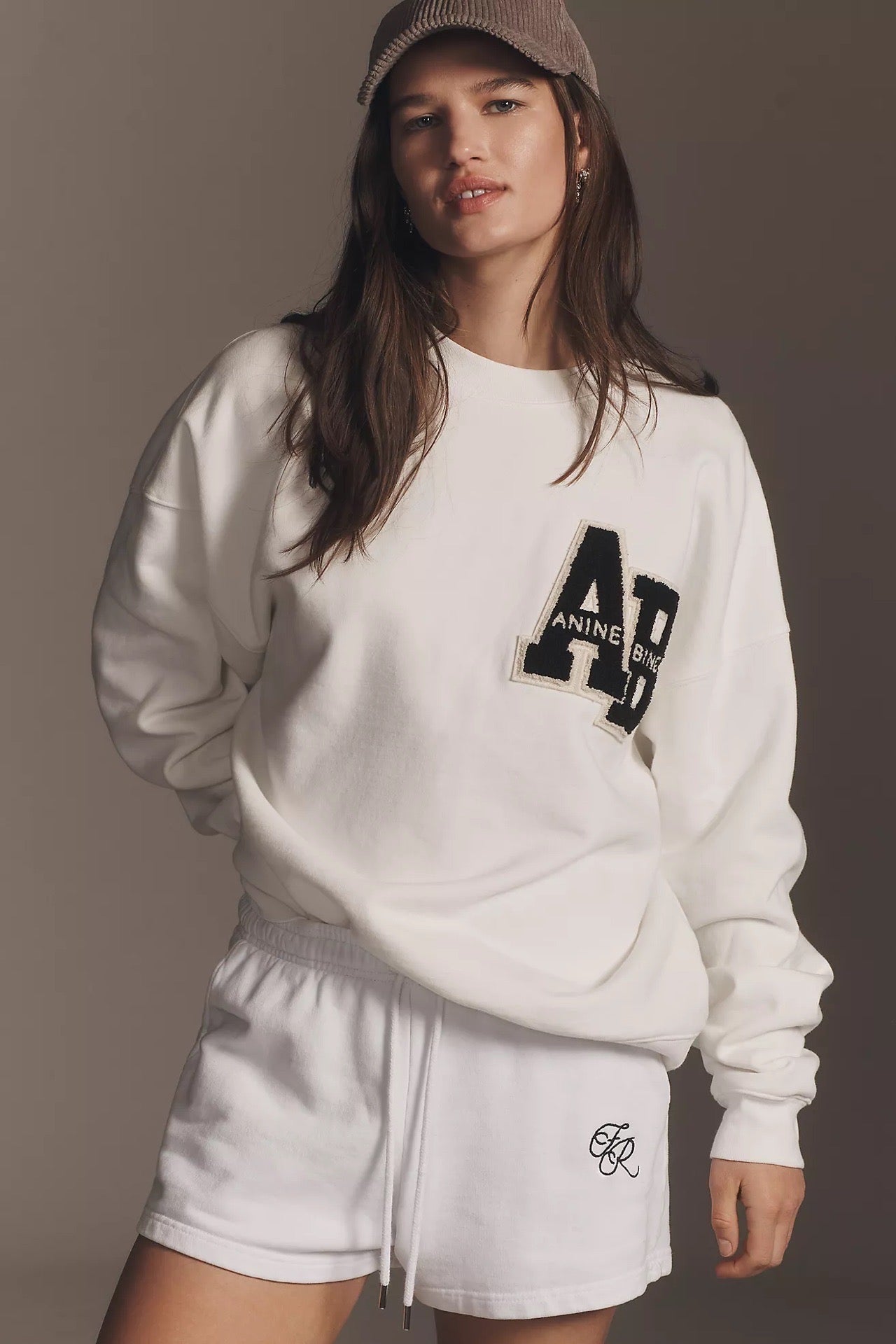 Anine Bing Miles Oversized Sweatshirt Off White