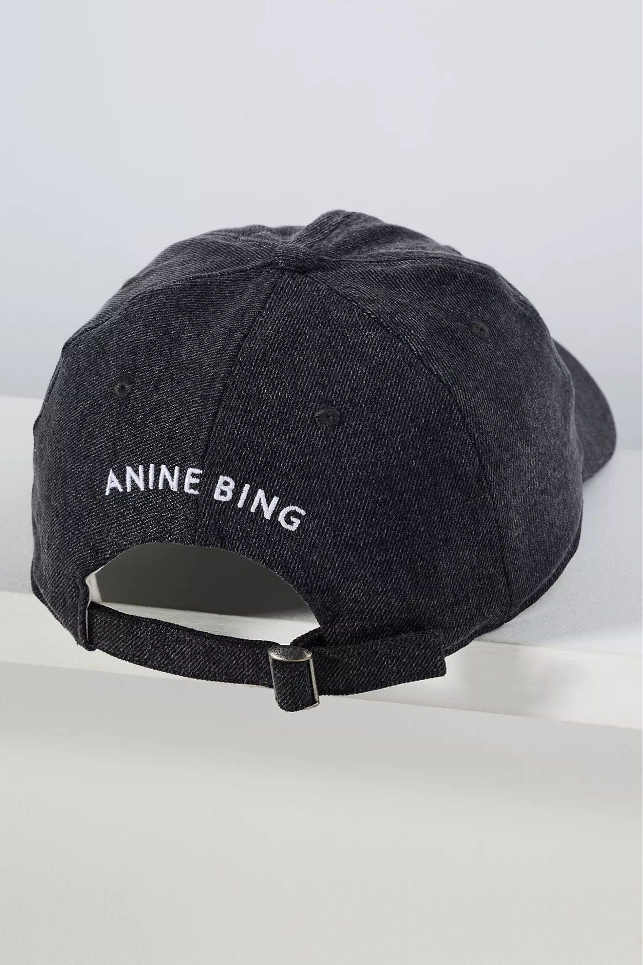 Anine Bing Jeremy Baseball Cap Washed Smoke Grey