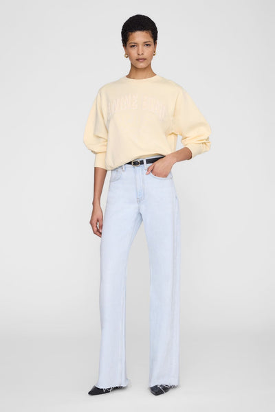 Anine Bing Harry Shrunken Sweatshirt Butter Yellow