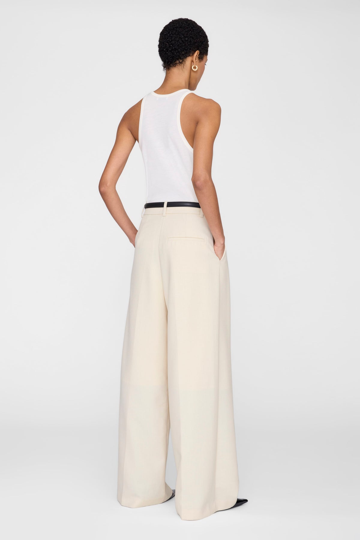Anine Bing Lou Trouser Ecru