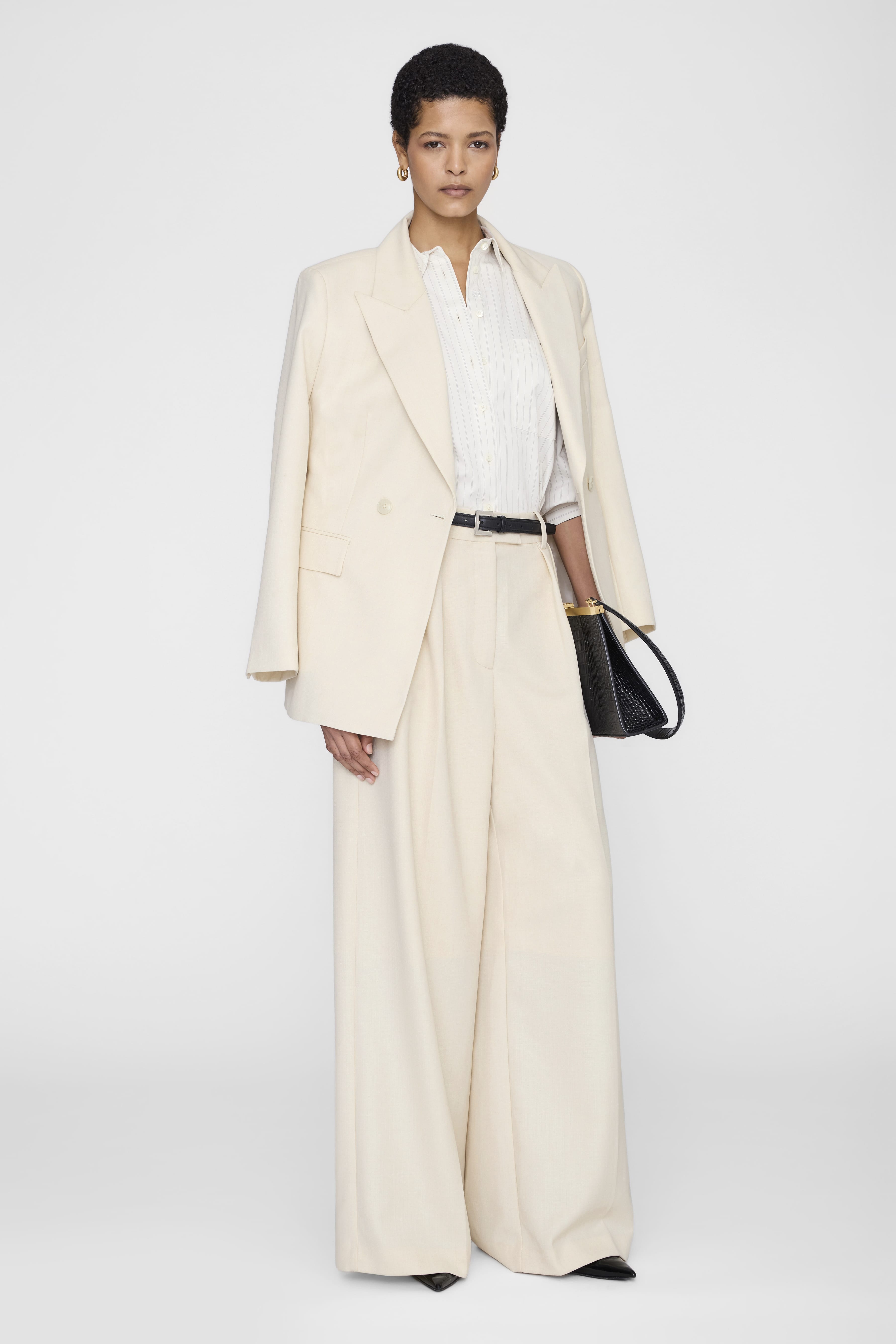 Anine Bing Lou Trouser Ecru