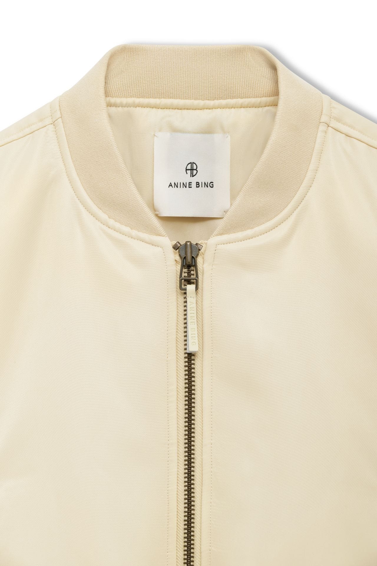 Anine Bing Cropped Leon Bomber Butter Yellow