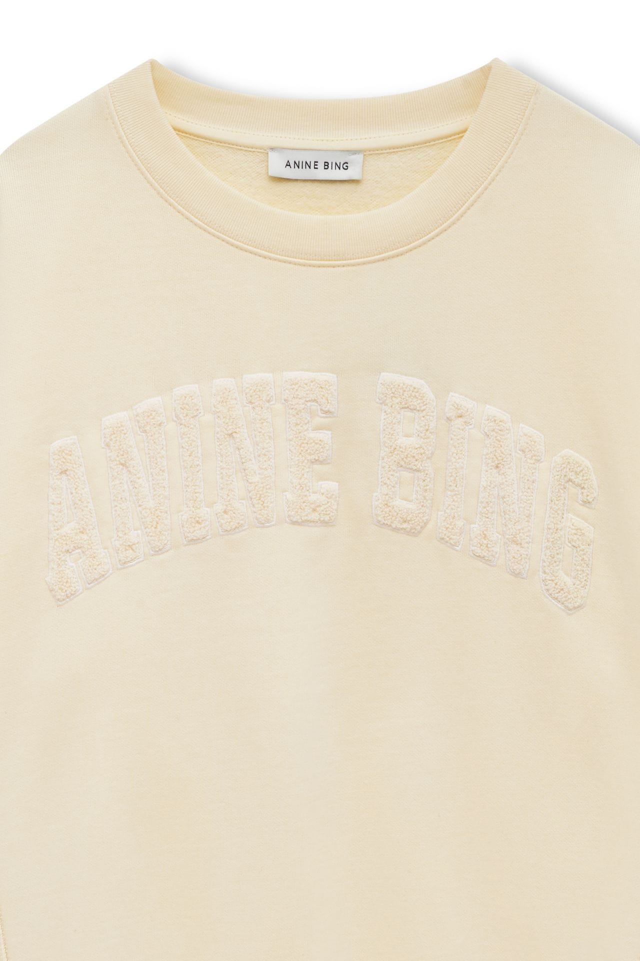 Anine Bing Harry Shrunken Sweatshirt Butter Yellow
