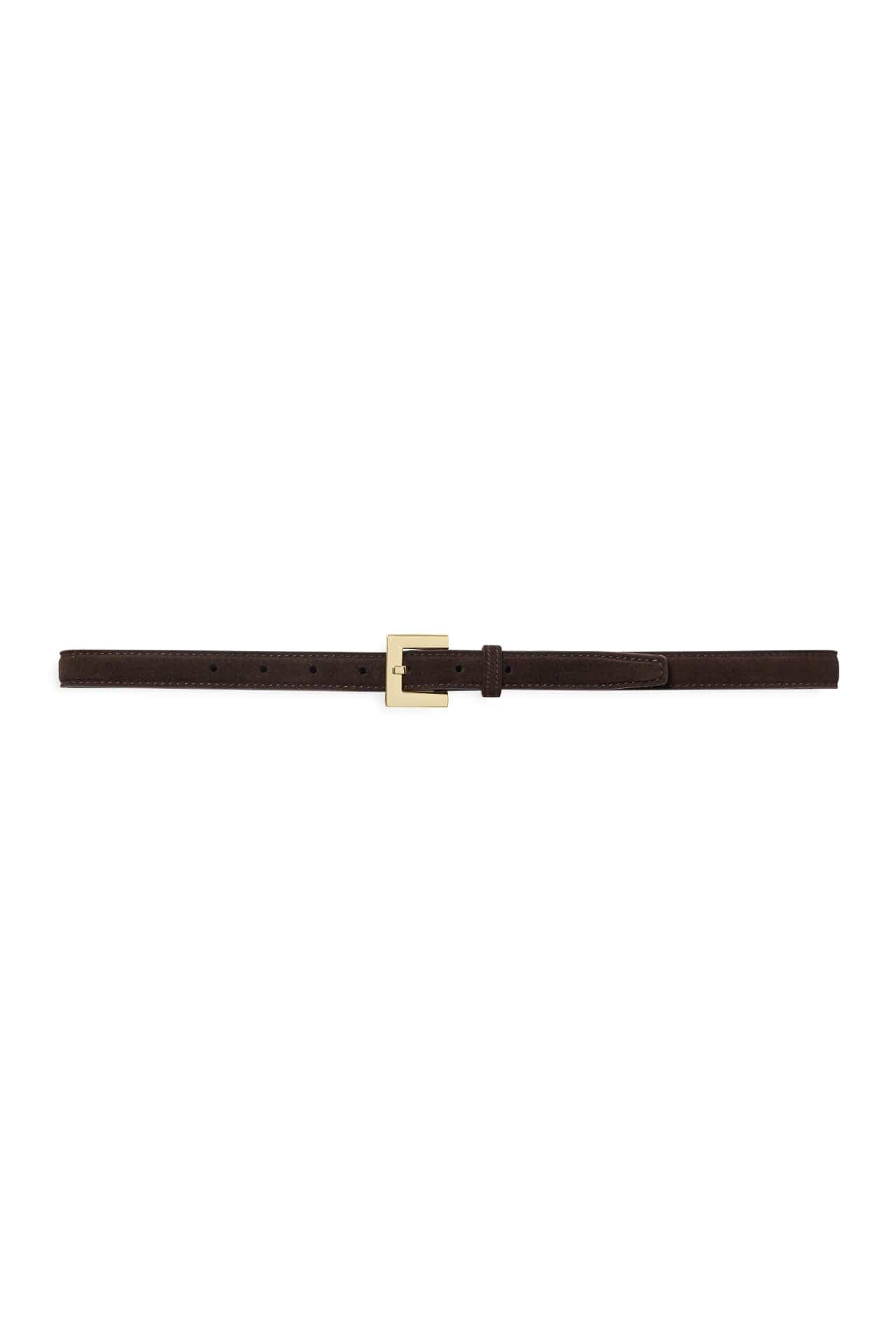Nicola Belt Dark Brown Suede
