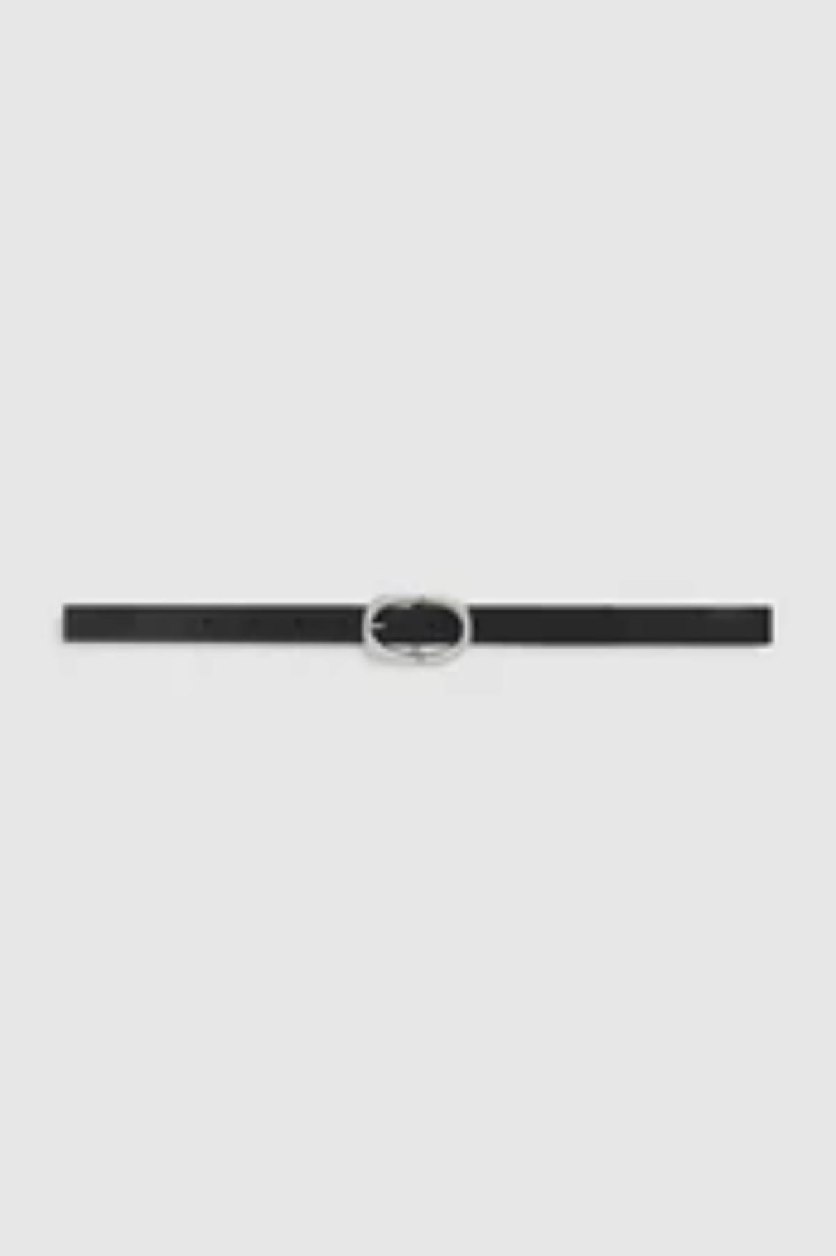 Small Signature Link Belt Black Pebble