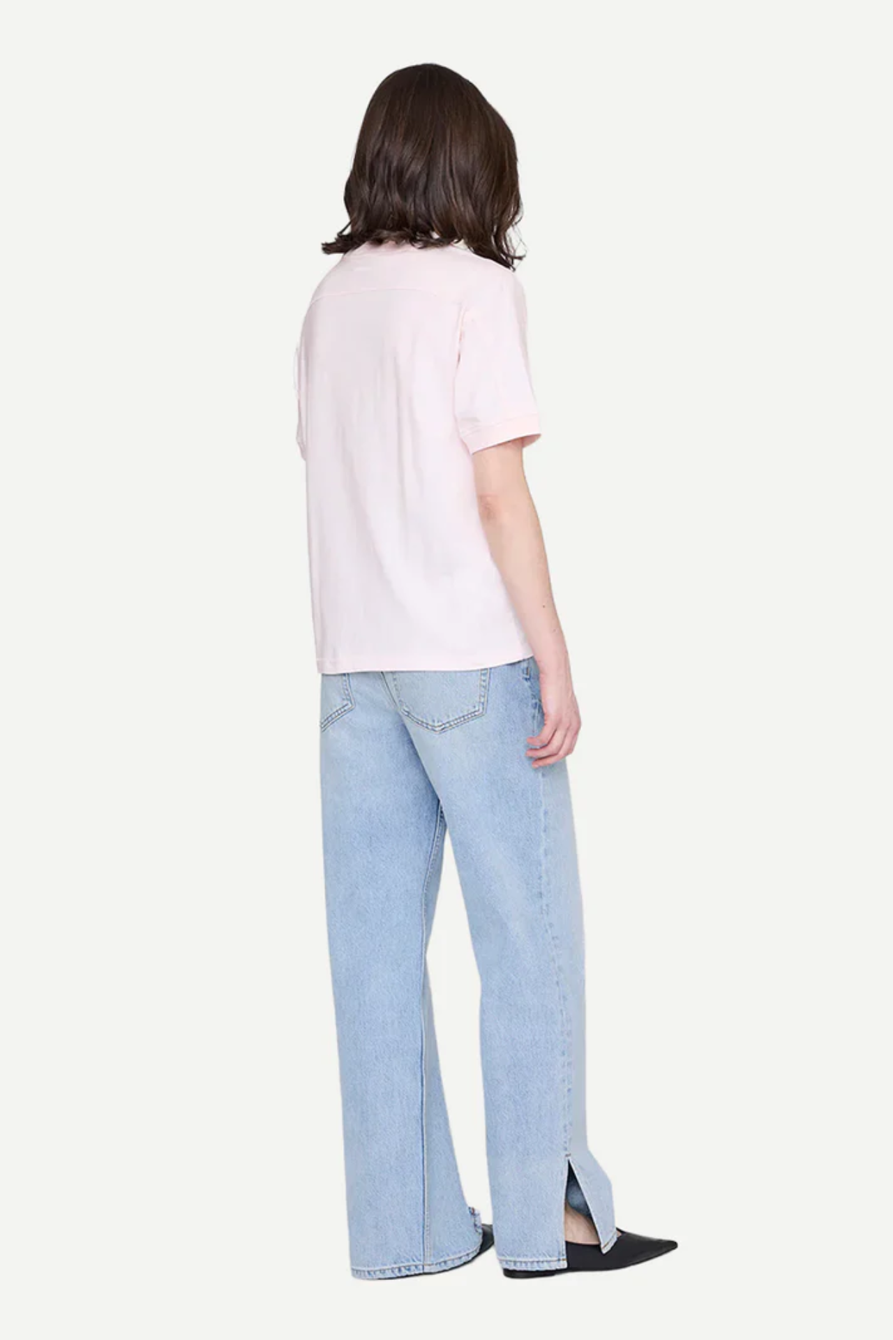 Anine Bing Jaylin Tee Collegiate Powder Pink