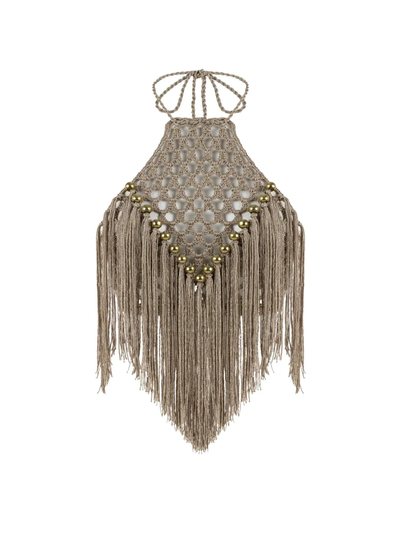 Aria Hand Crochet Halter Top Bronze