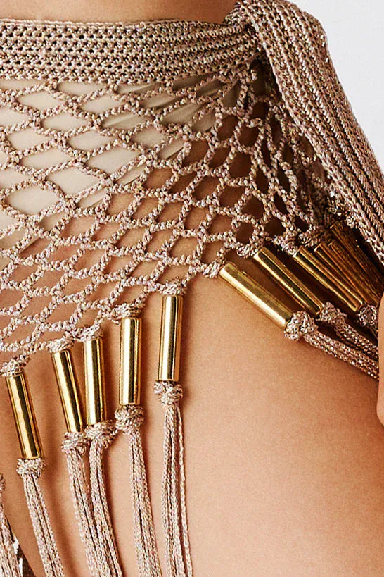 Aria Hand Crochet Fringe Skirt