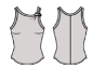 Broach Crew Tank Oyster / Silver