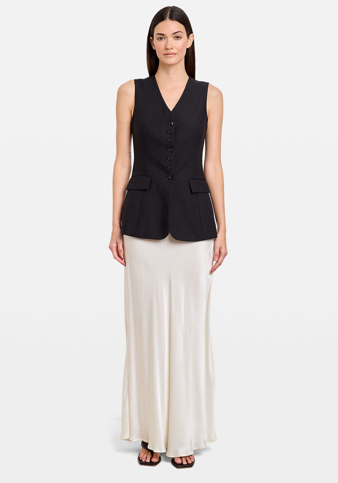 Classic Longline Vest Black