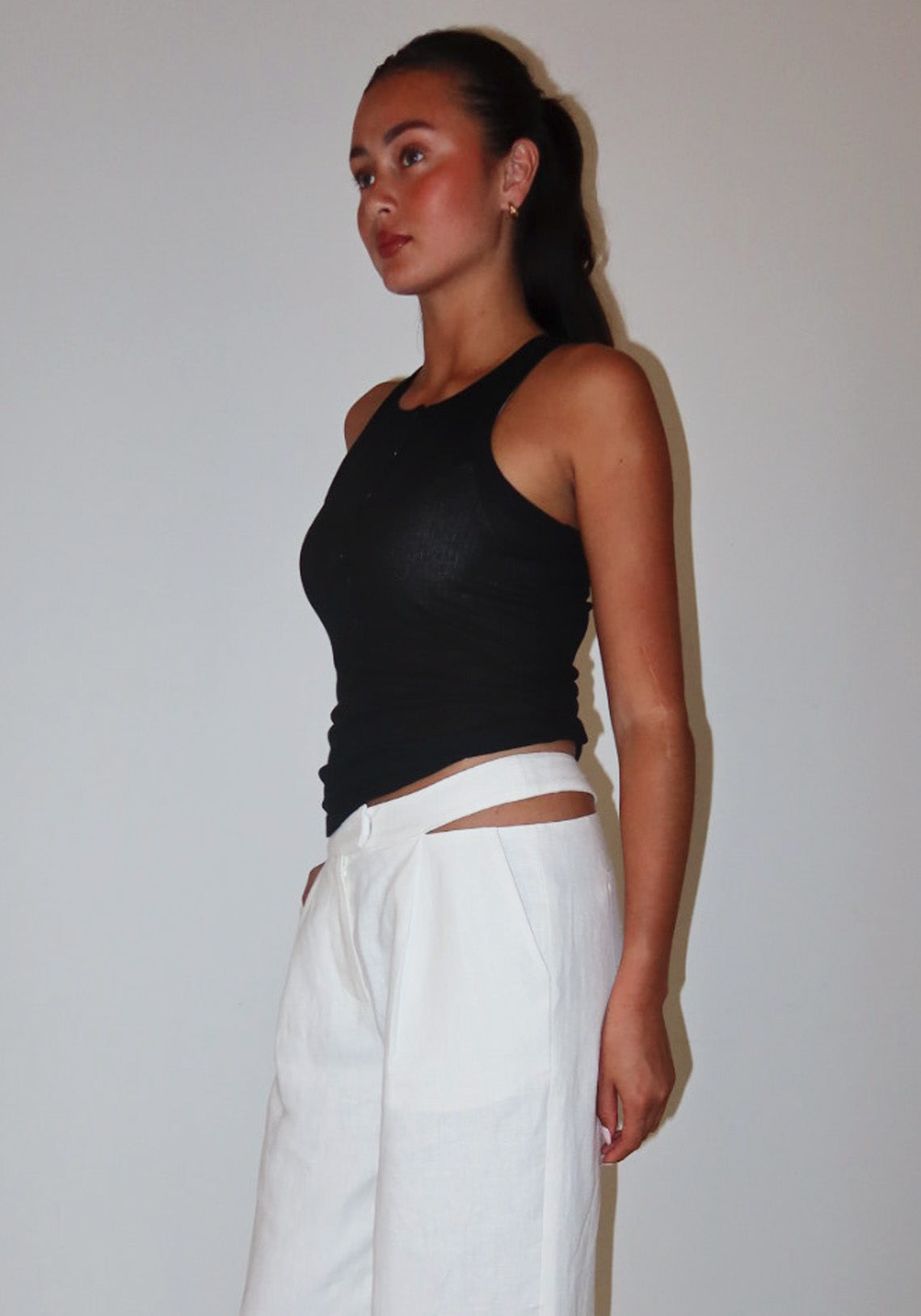 Fine Henley Classic Tank Black