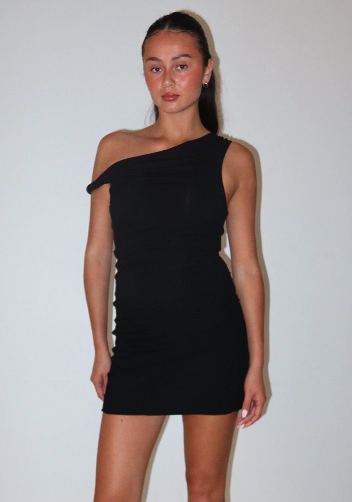 Twist Mini Dress Black