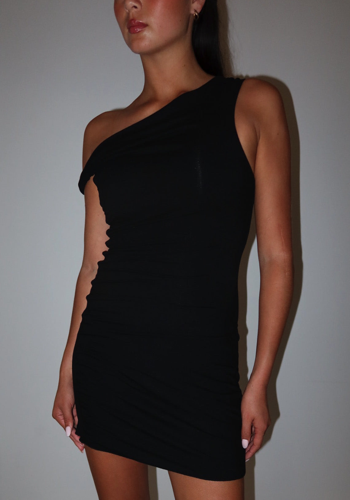Twist Mini Dress Black