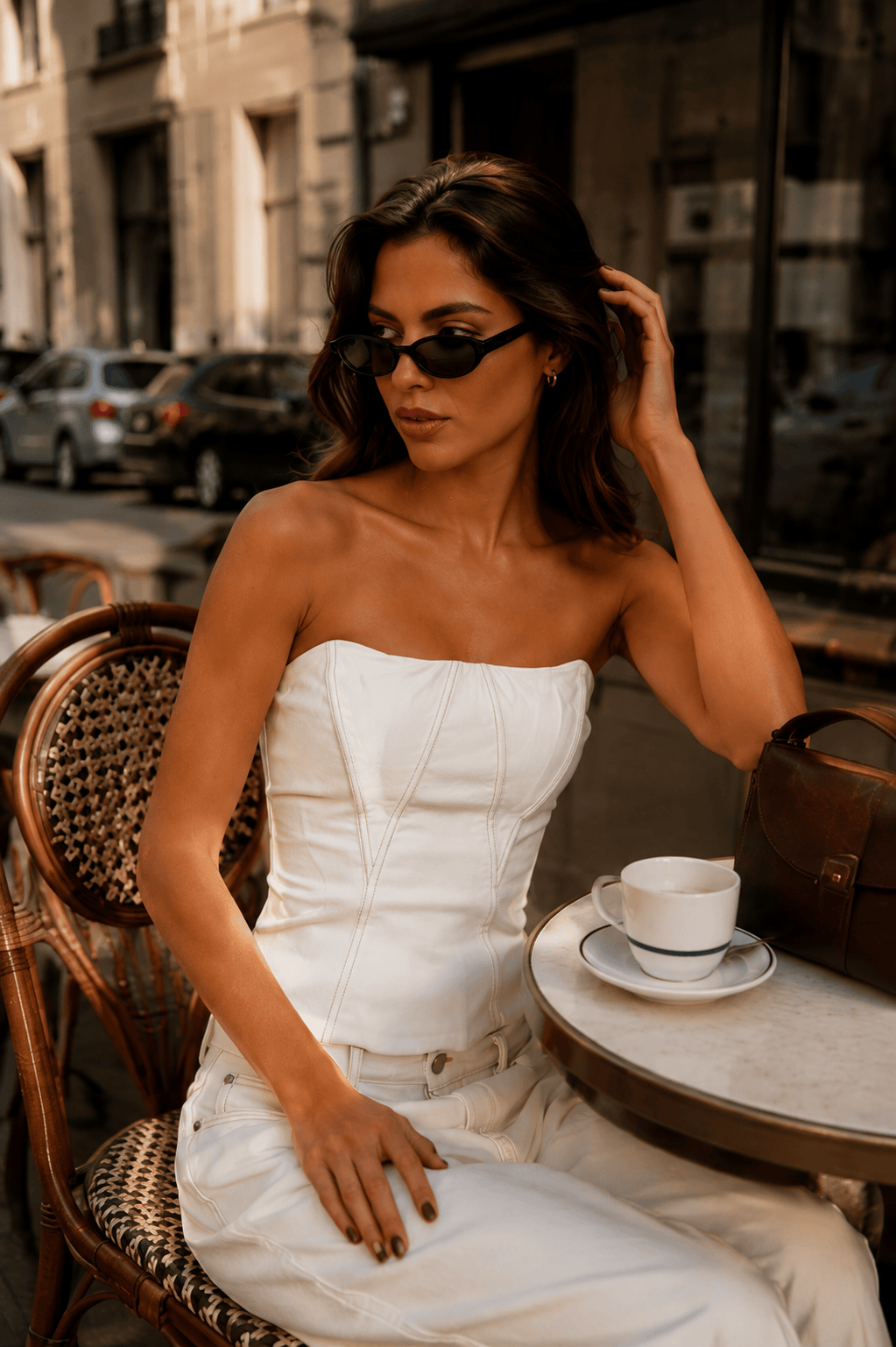 Chosen By Tuchuzy Denim Corset White