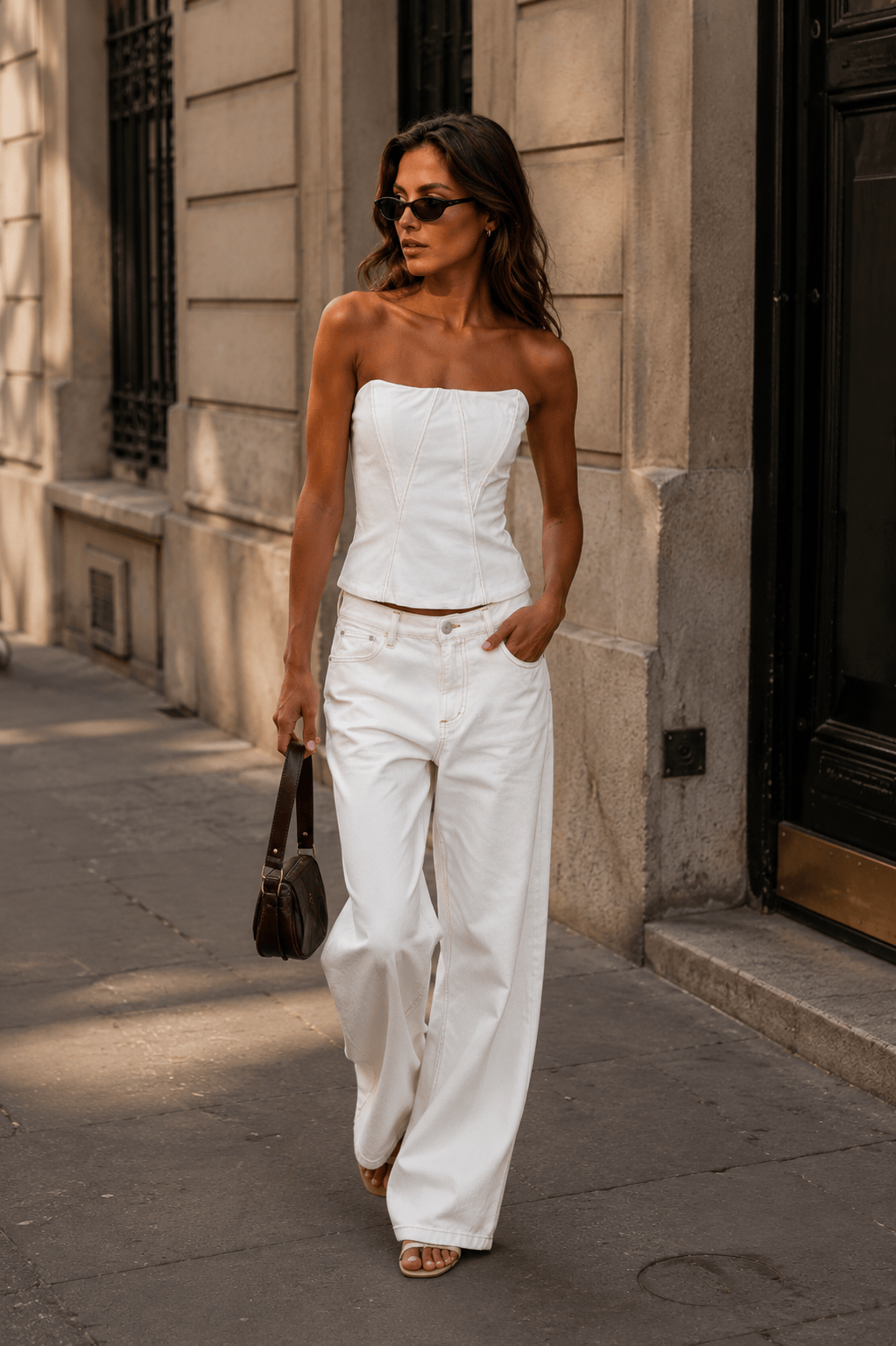 Chosen By Tuchuzy Low Rise Jean White
