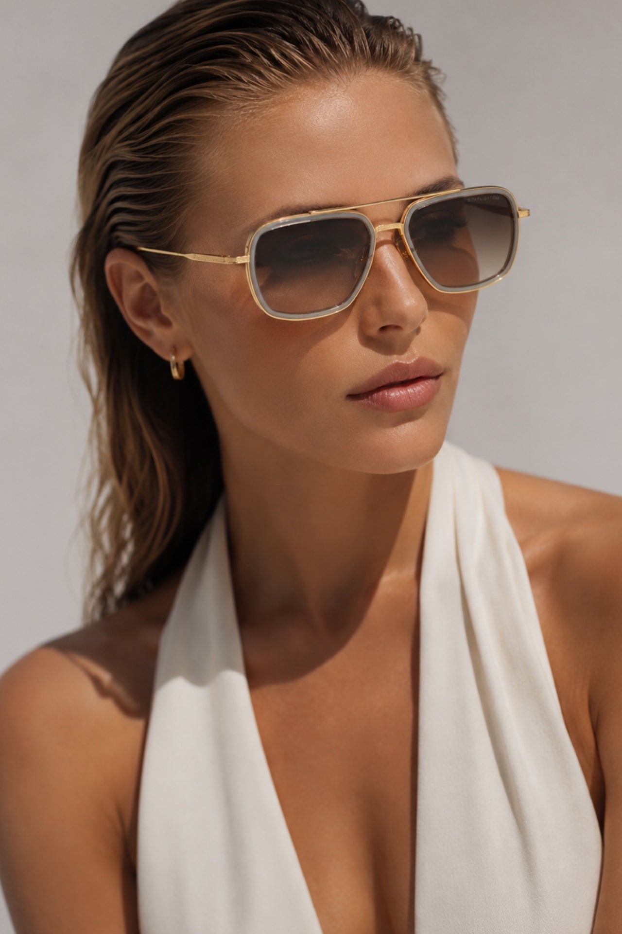 Dita Eyewear Flight 006 Clear Crystal / Yellow Gold
