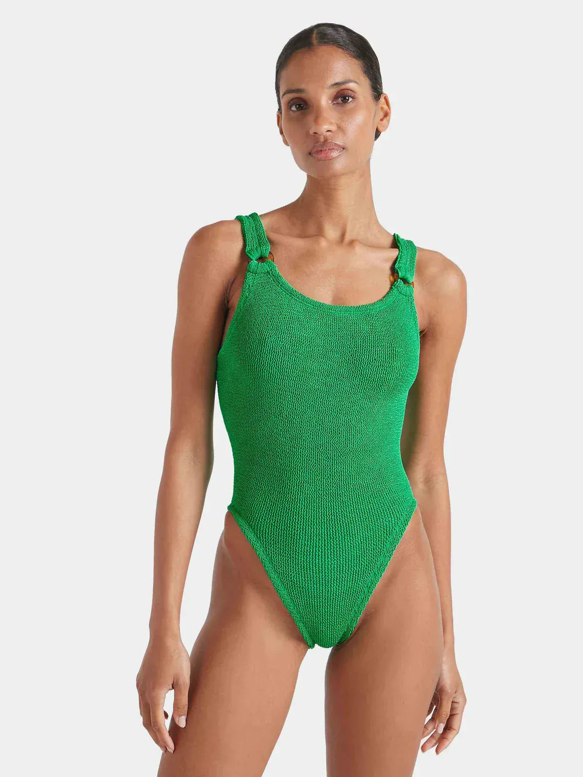Domino Swim with Hoops Emerald