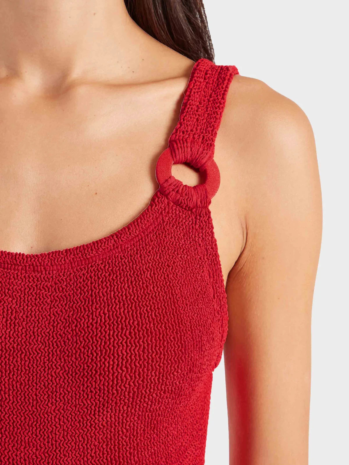 Domino Swim With Hoops Red